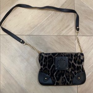 Juicy Couture leopard print cross body purse